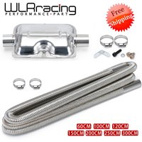 60cm - 300cm Air Diesel Parking Heater Stainless Steel Exhaust Pipe Tube Gas Vent Hose Car Truck VAN With 24mm Bore Car Muffler