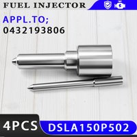 DSLA150P502 4Pcs * Flat Head White Needle Oil Injection Nozzles of Automobile Fuel Device Applitable For 0432193806 YF1228