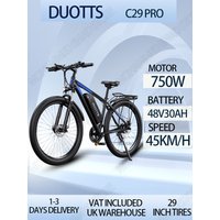 AliExpress DUOTTS C29Pro E-bike 750W Powerful Motor 48V15AH/30AH Removable Lithium Battery Adult Electric Bike 29-inch Tire Mountain E-bike