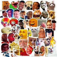 10/30/50pcs Graffiti Funny Meme Stickers DIY Scrapbooking Stationary Travel Luggage Car Laptop Waterproof Sticker Toy Decal