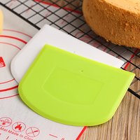 2pcs Dough Scraper Bowl Food-safe Plastic Dough Cutter Flexible Bench Multipurpose Food Scrappers for Bread Dough