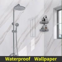 Marble Vinyl Self Adhesive Wallpaper for Bathroom Kitchen Cupboard Table Wall Contact Paper PVC Waterproof Wall Stickers
