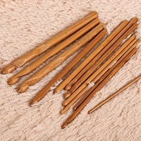 12pcs DIY Crochet Hooks Set Bamboo Handle Crochet Knitting Tool Crafts