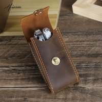 EDC-Organizer aus echtem Leder, handgefertigt, für taktisches Werkzeug, Mini-Beutel, Holster mit Gürtelclip, Aufbewahrungstasche