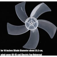 Amour Nook1Pc Large Wind Fan for 16 Inch Household Plastic Fan Five Leaves With Nut Cover For Pedestal Fan Table Fan Wall Fan