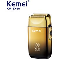 Kemei TX10 New Electric Shaver with LED Display Screen Rechargeable Hair Beard Razor Bald Head Shaving for Men