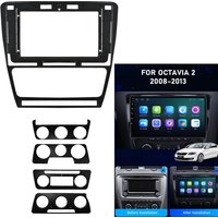 10“ For 2004-2014 SKODA OCTAVIA Car Radio Android Stereo MP5 GPS Player Panel Casing Frame 2Din Head Unit Fascia Dash Cover Trim