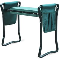 2-in-1 Garden Kneeler and Seat, Foldable Gardening Bench with Tool Bag, Portable Knee Protection Stool for Outdoor Gardeners