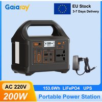 Gaiaray 200W centrale électrique Portable 153.6Wh LiFePO4 batterie générateur solaire Station de charge alimentation de secours pour Camping RV maison