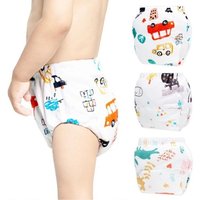 Comfortable Cotton Baby Training Pants Breathable Waterproof Diaper Pants Washable Leakproof Baby Diapering Toddler Use