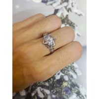 Genuine 925 Sterling Silver Ladies Ring The Galadriel Nenya Zircon Engagement Wedding Band Ring