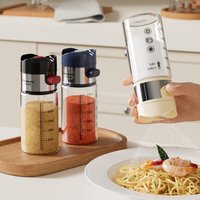 0.5g Metering Salt Shaker Press Type Dispenser Sugar Spice Pepper Seasoning Bottle Kitchen Quantitative Sprinkle Salt Tool