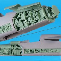 1/48 Scale Die Cast Resin Figure Model Assembly Kit Aircraft Modification Parts Expansion Board Parts Kit Unpainted F-111