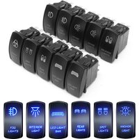 12V 24V Car Boat Rocker Toggle Switch Waterproof ON/OFF 5 Pin Latching Marine Push Button LED Light Bar FOG REAR SPOT Lights