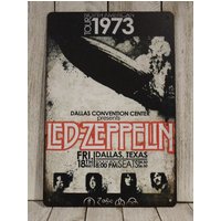 Live in Concert Tin Metal Poster Sign 1973 Tour Vintage Style Zep