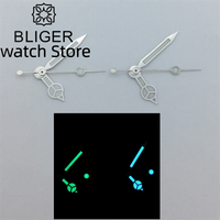 BLIGER Green/Blue Luminous Watch Hands Fit ETA 2836 2824 Miyota 8205 8215 821A Mingzhu DG 2813 3804 NH35 NH36 Movement