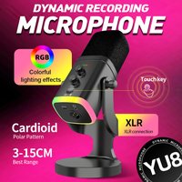 RGB Gaming Microphone USB Microphone With Noise Reduction Software Mic Gain Mute For PC Streaming Live Prodcast