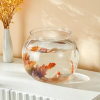 New Transparent Fish Tank Round Plastic Aquarium Unbreakable Lightweight Viewing Tank Home Decor