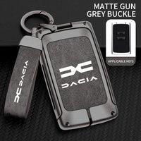 Zinc Alloy Leather Car Key Case Cover Shell For Dacia Logan Sandero Duster Lodgy Spring Jogger For Renault Koleos Captur Kadjar
