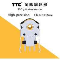 10PC TTC 7/8/9/10/11/12/13/14/15/16mm Rotary Mouse Scroll Gold Wheel Encoder With 1.74mm Hole Mark,20-40g Force For PC Mouse