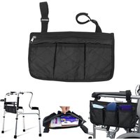 Multi-pocket Wheelchair Hanging Bag Multifunctional Waterproof Arm Rest Pouch Large Capacity Baby Stroller Hanging Bag Stroller