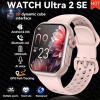 Watch Ultra K62 Men Women 1000mAh AMOLED 100+Sport Heart Rate HD Bluetooth Call GPS Track Waterproof Smart Watch For iOS Android
