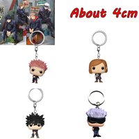 New Pocket Keychain Jujutsu Kaisen Megumi Yuji Itadori Nobara Kugisaki Satoru Action Figure Collection Toys for Gifts