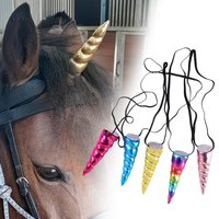 Unicorn Horse Headbands Playful Design Suitable For Equestrian Activities, Performances And Daily Outfits, Horse Gear Decoration
