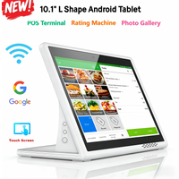 10.1 Inch Android 14 POS Terminal Tablet for Loyverse | 4G 64G Desktop Restaurant Menu Screen L-Shaped Stand Smart Display