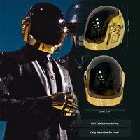 Maska Daft Punk Helmet Guy-Man Gold Thomas Silver do noszenia, cosplay, na imprezę, dla DJ-a, na festiwal muzyki elektronicznej