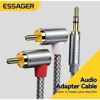 Essager 90er ° RCA Kabel Jack 3,5mm zu 2RCA AUX Audio Stereo Kabel Stecker Splitter Für TV PC Verstärker DVD Kopfhörer lautsprecher Kabel