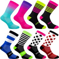 1/4 Pairs Professional Cycling Socks Compression Design Moisture Wicking High Elasticity Breathable Running Sports Socks