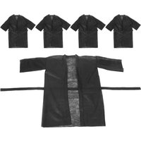 5Pcs Salon Spa Robes Disposable Bathrobe Set Nonwoven Material Soft Breathable Body Wrap for Spa Sauna Shower Use