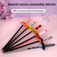 Creative Sword Series Tandem Building Blocks Japanese Anime Knife MOC Bricks DIY Set Toys For Children Boys Christmas Gift