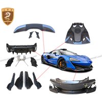 New Arrivals Upgrade 600lt Dry Carbon Body Kit for McLaren 540C 570s 570GT Front Bumper Engine Hood Tail Wing Auto Accessories