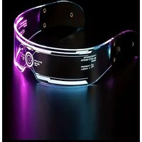 Future-tech glowing glasses Party bar music festival tech glasses rave sci-fi Christmas eyewear