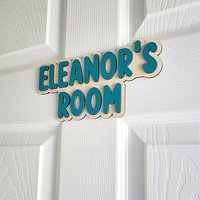 Personalised Wooden Kids Door Sign Custom Name Plaque for Boys & Girls Nursery Wall Bedroom Door Nameplate Children's Room Decor