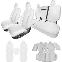 Seat Covers for Tesla Model Y 3 Highland 2017-2026 Nappa PU Leather Full Set Soft Breathable Seat Cushion Protectors Accessories