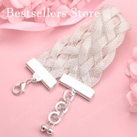 925 sterling silver 8-inch exquisite woven bracelet for men and women, fashionable wedding party jewelry accessories