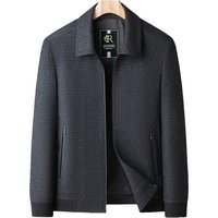2026 New Spring Autumn Men's Jacket Coat Lapel Collar Middle Aged Male Business Casual Outerwear Top Fashion Office Wear