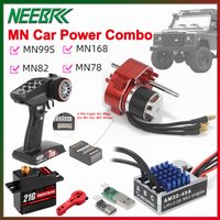 2322 2600KV Brushless Motor Metal Gear Box AM32 45A ESC 7CH Transmitter 21G Servo Power Combo for RC Car MN82 MN78 MN168 MN99