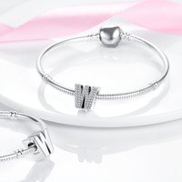 New 925 Sterling Silver Uppercase Letters A-Z Charms Beads For Women Fit Original Bracelet DIY Jewelry Gifts