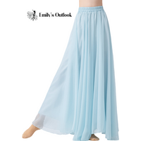 Modern Dance Culottes Loose Wide Leg Skirt Pant Chinese Folk National Dancer Practice Clothes Chiffon Flowy Hanfu Classica Stage