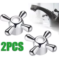 2PCS Faucet Knob Handles Alloy Replacement Tap Kit Basin Single Cold Faucet Handle Handwheel For Kitchen Bathroom Accessory