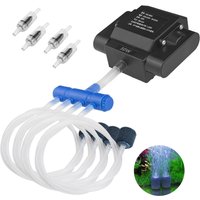 Aquarium Air Pump Fish Oxygen Aerator Pump Basement Aquarium Hydroponic 4 Outlets Air Pump Bubbler with Accessories Fish Tank