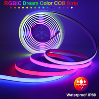 Bande Lumineuse LED COB RGBIC Étanche IP68 de 12/24V, WS2811 Pixel Adressable, Kit de 720Leds pour Décoration Extérieure, Support WiFi BT