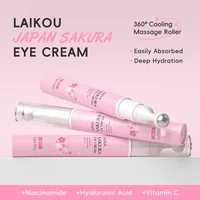 Japan Sakura Eye Cream 15g Hydrating Tightening Dark Circle Removal 360 Degree Roller Massage Refreshing Serum