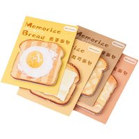 Cartoon Toast Notepads, Easy-to-Write Memo Pads for Messages & Stickers, Fun Kitchen Accessories