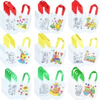 5pcs Children Handmade Graffiti Bag Handmade DIY Puzzle Toys Environment Protection Kids Painting Handbag Drawing Toys TMZ