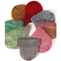 AliExpress NONE Women's Autumn Winter Striped Knitted Cap European And American Acrylic Men's And Women's Cycling Ear-protecting Rolled-up Cap